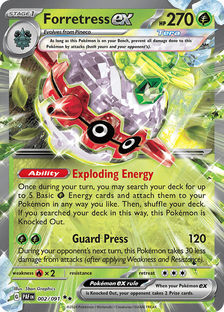 Forretress ex (PAF 002) Paldean Fates.png